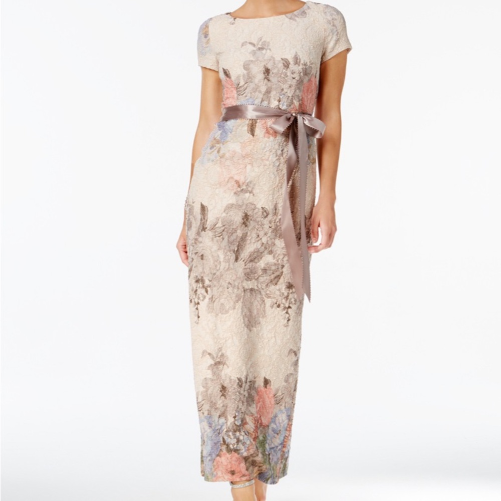 Adrianna Papell Floral-Print Column Dress